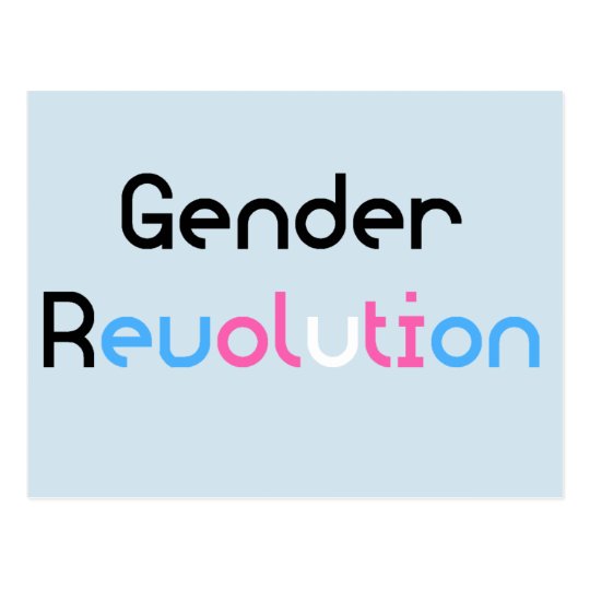 Transgender MTF FTM Ally Awareness Pride Postcard
