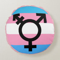 Transgender MTF FTM Awareness Pride Pillow