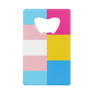 Transgender Pansexual Dual Pride Flag Credit Card Bottle Opener