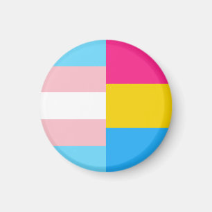 Transgender Pansexual Dual Pride Flag Magnet