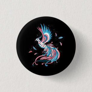 Transgender Phoenix Reborn Transsexual Flag LGBT T 1 Inch Round Button