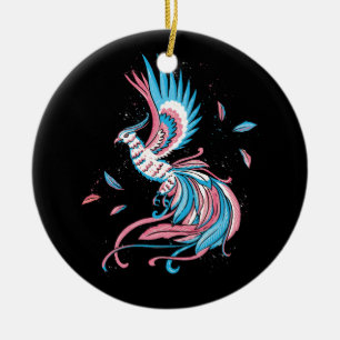 Transgender Phoenix Reborn Transsexual Flag LGBT T Ceramic Ornament