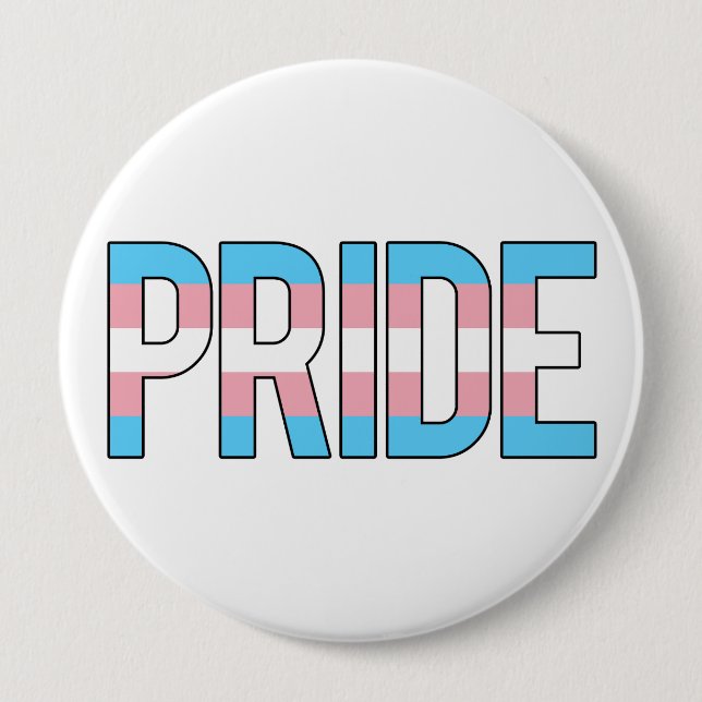 Transgender Pride 4 Inch Round Button (Front)