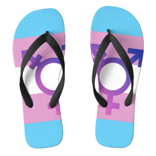 Transgender Pride and Symbol Flip Flops