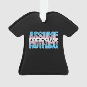 Transgender Pride Assume Nothing Ornament