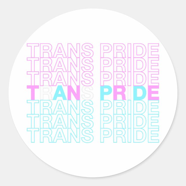 Transgender Pride Classic Round Sticker (Front)