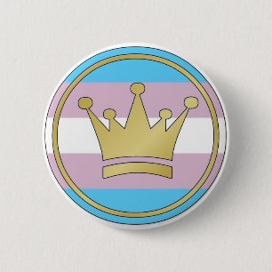 Transgender Pride Crown 2 Inch Round Button