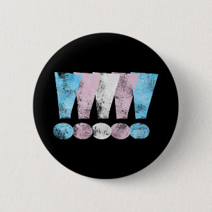Transgender Pride Exclamation Points 2 Inch Round Button