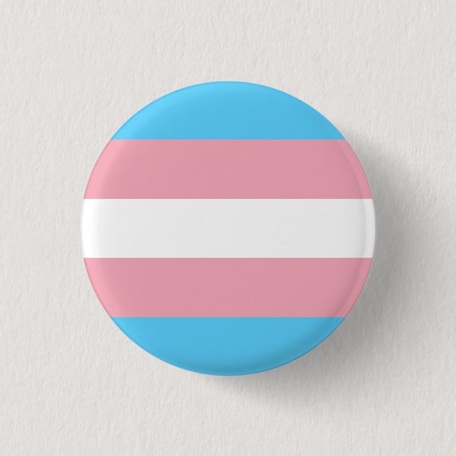 Transgender Pride Flag 1 Inch Round Button (Front)