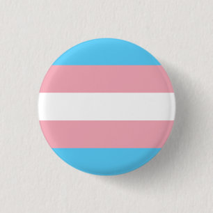 Transgender pride flag 1 inch round button