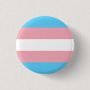 Transgender Pride Flag Badge 1 Inch Round Button