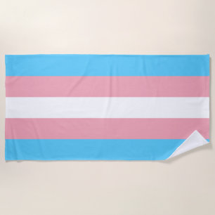 Transgender Pride Flag Beach Towel
