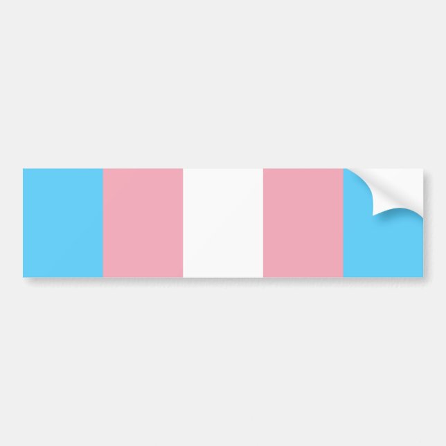 Transgender Pride Flag Bumper Sticker (Front)