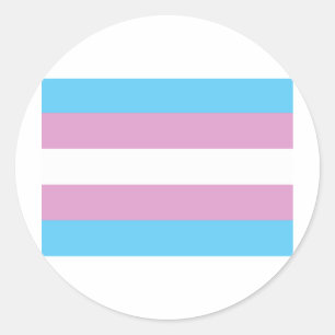 Transgender Pride Flag Classic Round Sticker
