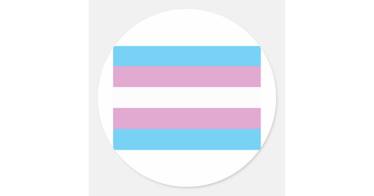 Transgender Pride Flag Classic Round Sticker | Zazzle