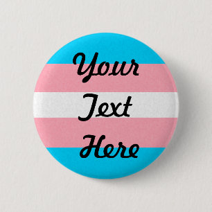 Transgender Pride Flag Coloured Background 2 Inch Round Button
