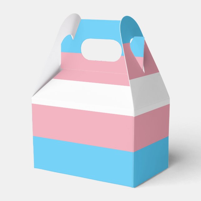 Transgender Pride Flag Favor Box (Front Side)