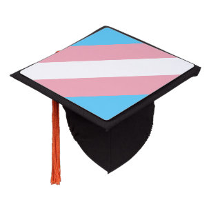 Transgender Pride flag Graduation Cap Topper