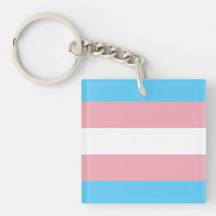 Transgender Pride Flag Keychain