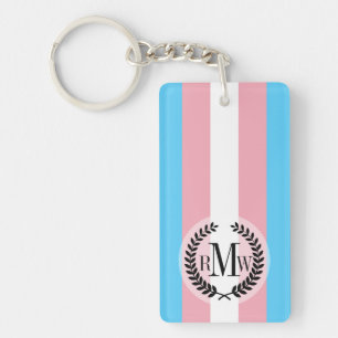 Transgender Pride Flag Keychain