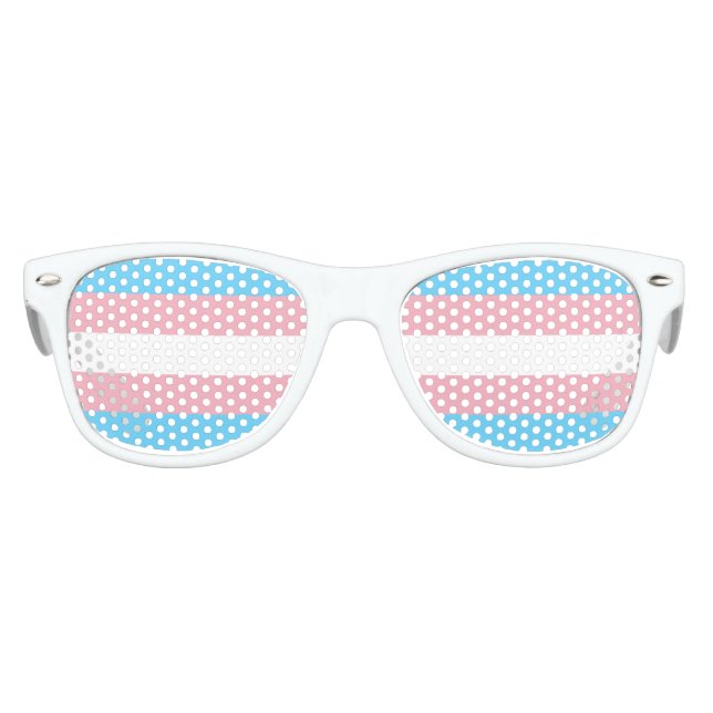 Transgender Pride Flag Kids Sunglasses (Front)