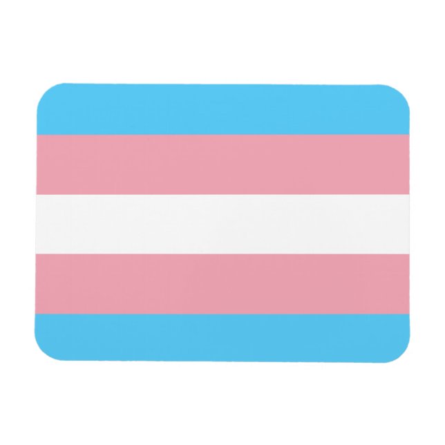Transgender Pride Flag - LGBT Rainbow Magnet (Horizontal)