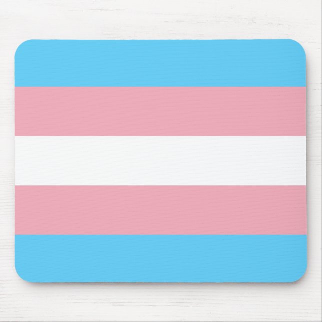 Transgender Pride Flag - LGBT Rainbow Mouse Pad (Front)