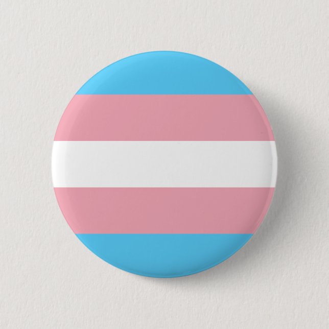 Transgender Pride Flag - LGBT Trans Rainbow 2 Inch Round Button (Front)