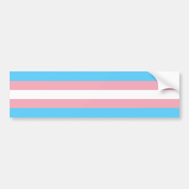 Transgender Pride Flag - LGBT Trans Rainbow Bumper Sticker (Front)