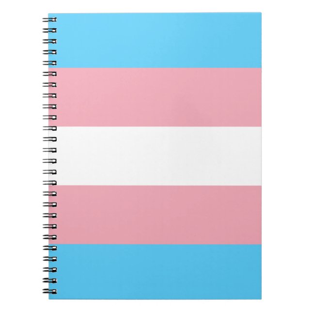 Transgender Pride Flag - LGBT Trans Rainbow Notebook (Front)