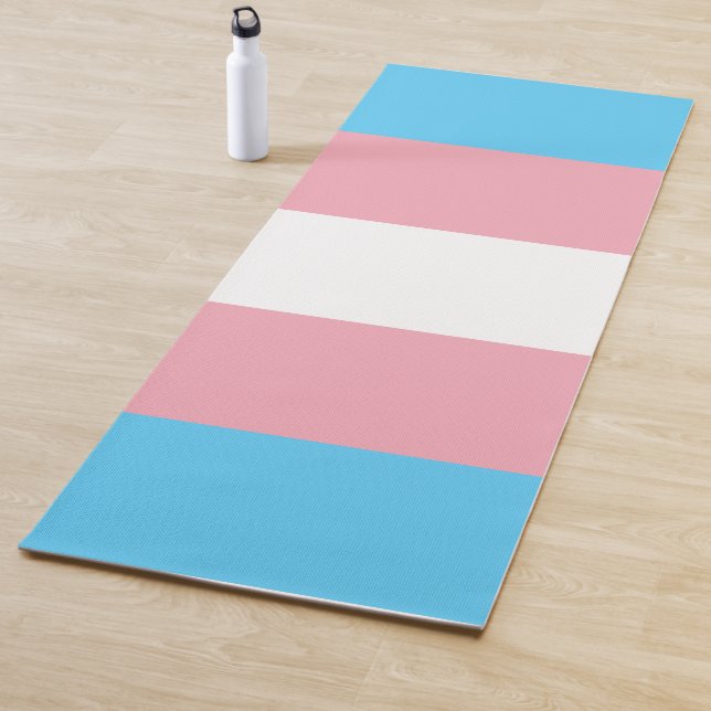 Transgender Pride Flag LGBTQ Yoga Mat (In Situ)