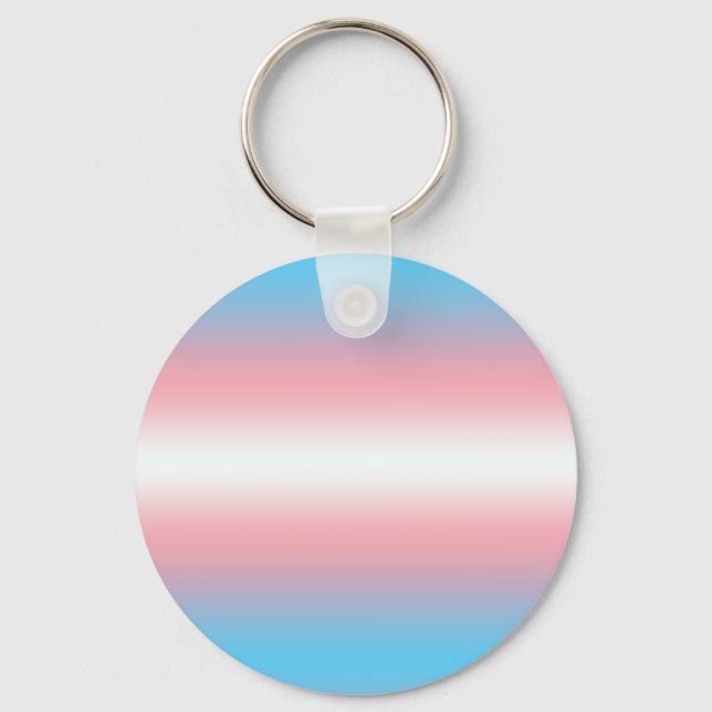 Transgender Pride Flag Pattern Design  Keychain (Front)