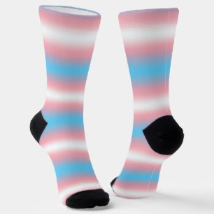Transgender Pride Flag Pattern Design  Socks