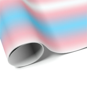 Transgender Pride Flag Pattern Design Wrapping Paper