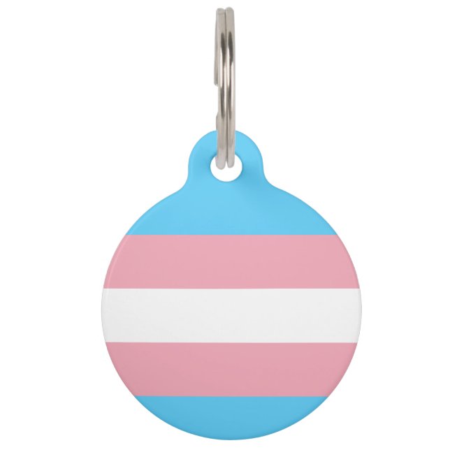 Transgender Pride Flag Pet Tag (Front)