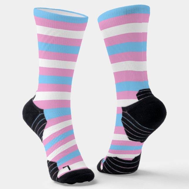 Transgender PRIDE Flag Socks (Angled)