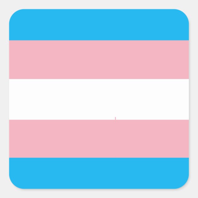Transgender Pride Flag Square Sticker (Front)