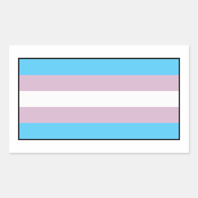 Transgender Pride Flag Sticker (Front)