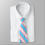 Transgender Pride Flag Tie<br><div class="desc">The Transgender Pride Flag was created by American trans woman Monica Helms in 1999, and was first shown at a pride parade in Phoenix, Arizona, United States in 2000. The flag represents the transgender community and consists of five horizontal stripes: two light blue, two pink, and one white in the...</div>