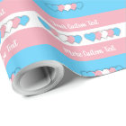 Transgender pride flag with text wrapping paper
