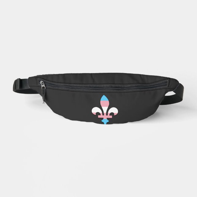 Transgender pride fleur-de-lis fanny pack (Front)