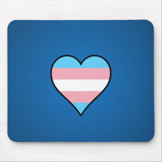 Transgender pride hearts mouse pad