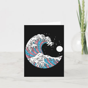 Transgender Pride Lgbtq Trans Flag - Japanese Wave Card