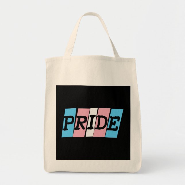 Transgender Pride text Tote Bag (Front)