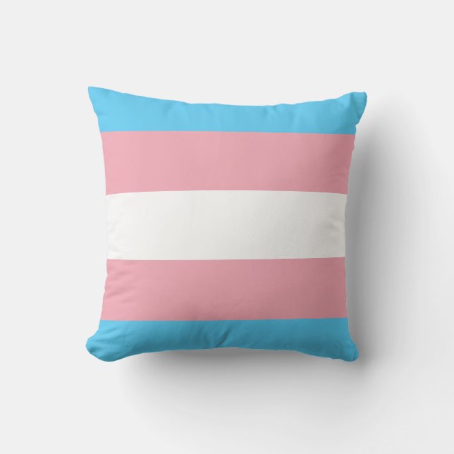 Transgender Pride Throw Pillow (Front)