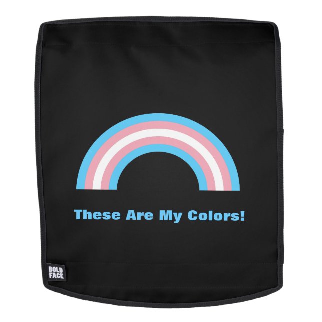 Transgender rainbow pride   backpack (Removable Face)