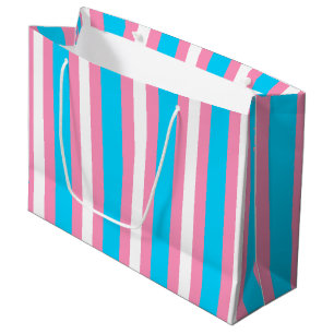 Transgender Stripes Flag Birthday Large Gift Bag