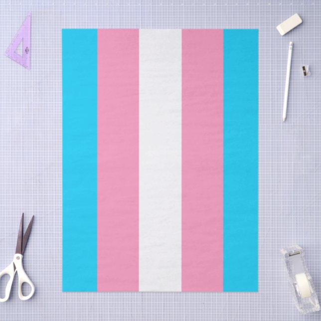  Transgender Stripes Flag Birthday Tissue Paper (Craft)