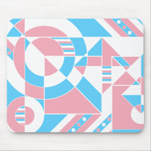 Transgender Trans Pride Abstract Geometric Pastel  Mouse Pad