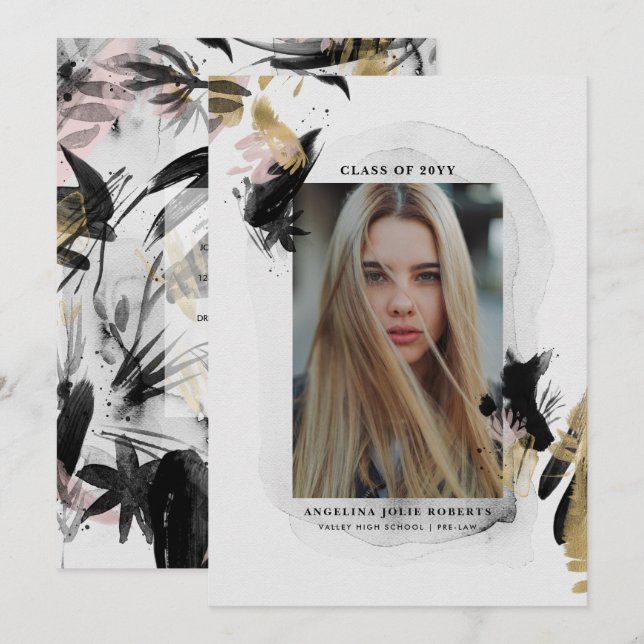Transience 1 - Invitation à la graduation photo (Devant / Derrière)